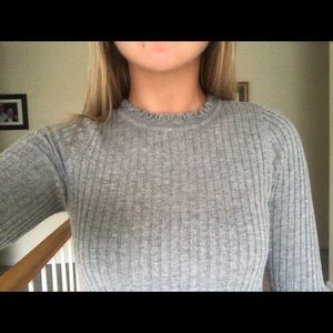 American Eagle M Long Sleeve Grey Dress